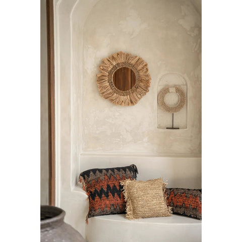 The Raffia Cushion Cover Square - Natural - 40x40