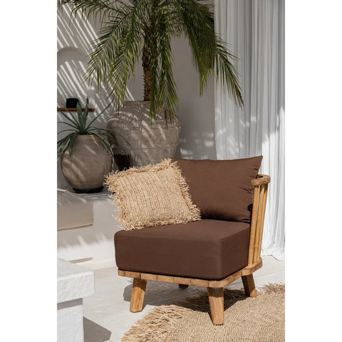 The Raffia Cushion Cover Square - Natural - 40x40