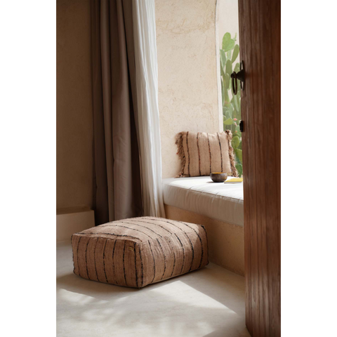 The Oh My Gee Pouffe - Beige Black