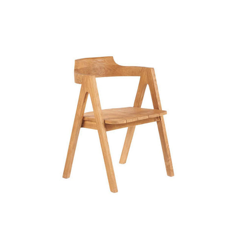 Wooden chair on a white background