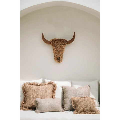 The Raffia Cushion Cover Square - Natural - 40x40