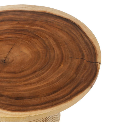 Close-up of a wooden surface with visible grain and texture on a white background