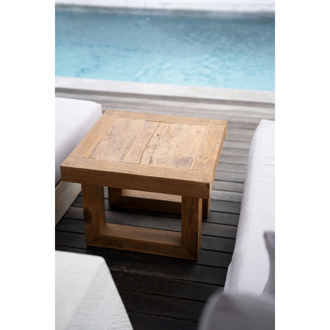 The Reclaimed Teak Side Table - Natural