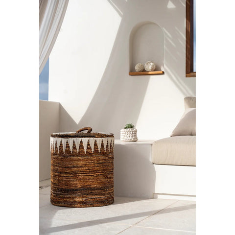 The Banana Stitched Laundry Baskets - L