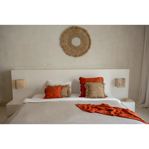 The Raffia Cushion Cover Square - Natural - 40x40