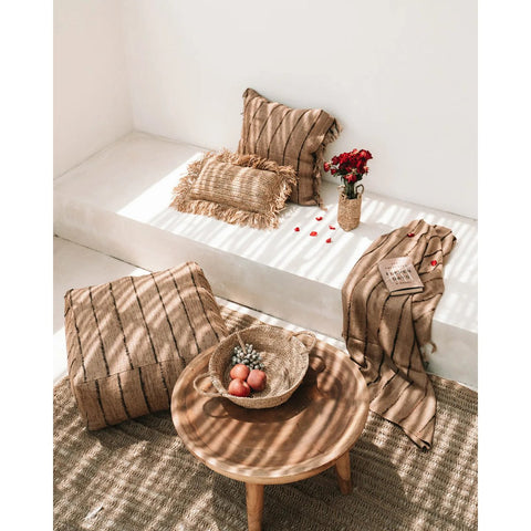 The Oh My Gee Pouffe - Beige Black