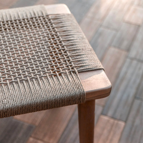 Wooden Stool, Trembesi & Woven Recycled Paper