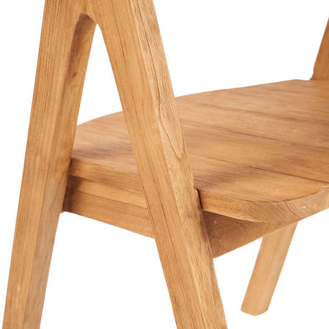 Wooden chair close up