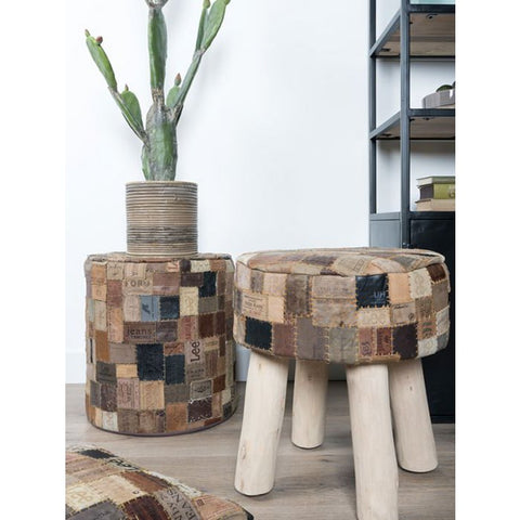 Pouf Royal Labels Round