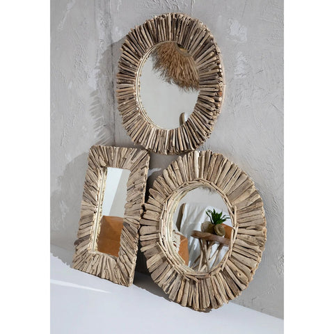 The Driftwood Halo Mirror - Natural - M
