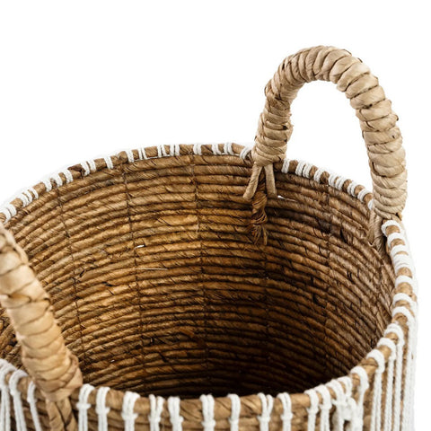 The Straight Stitched Macrame Basket - S