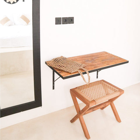 Wooden Stool, Trembesi & Recycled Paper