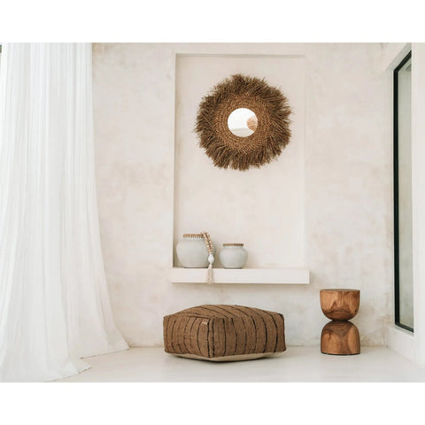 The Oh My Gee Pouffe - Beige Black