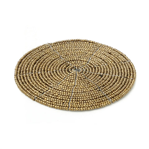 The Beaded Coaster - Gold