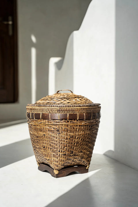 The Colonial Storage Basket - Natural Brown - M